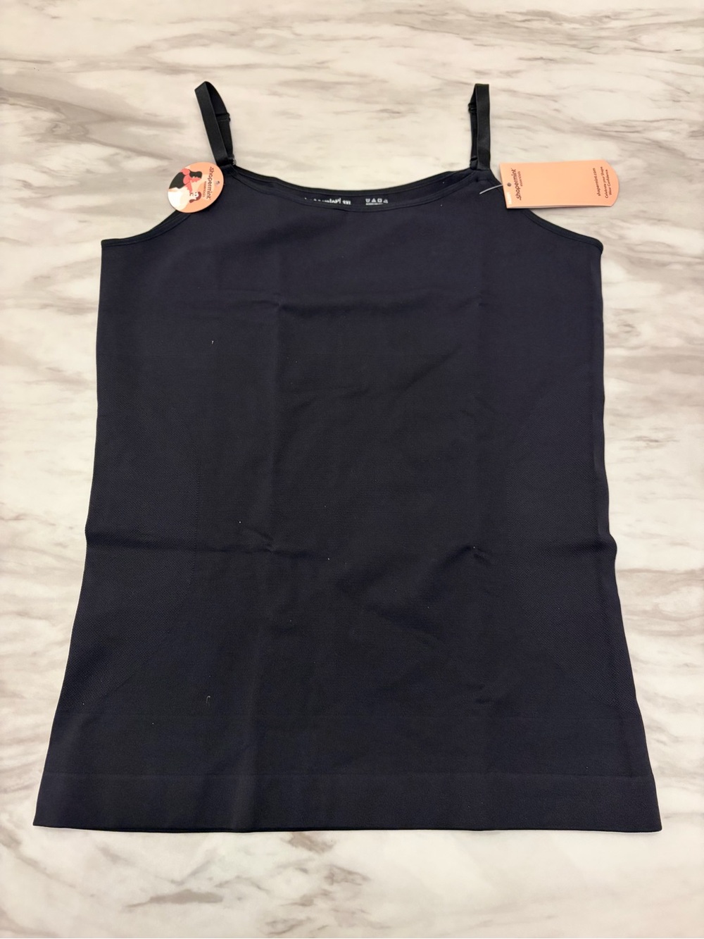 NWT Shapermint Essentials Scoop Neck Cami Black Size 3XL